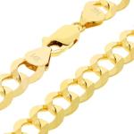 Nuragold 14k Real Yellow Gold Solid Cuban Curb Link 10mm Chain Bracelet (7"-9") Italian Jewelry for Men - 9"