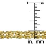 Kooljewelry 14k Yellow Gold 6 mm Byzantine Bracelet (7.5 inch)