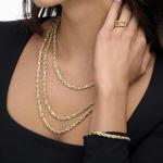 Abbie+Cleo 14K Real Gold Rope Chain Bracelet for Men and Women - Cadena de Oro para Hombres y Mujeres - (14k - 5mm - 7.5 Inch)