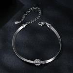 Gold Snake Bone Bracelet with D-color Diamond