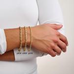 Abbie+Cleo 14K Real Gold Rope Chain Bracelet for Men and Women - Cadena de Oro para Hombres y Mujeres - (14k - 5mm - 7.5 Inch)