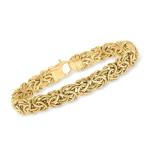 Yellow Gold Byzantine Bracelet - 10kt, 7 Inches