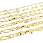 14K Yellow Gold Figaro Link Chain Bracelet