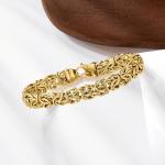 Yellow Gold Byzantine Bracelet - 10kt, 7 Inches