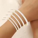 14K Yellow Gold Diamond Tennis Bracelet, 4 Carat