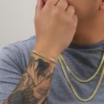 Nuragold 14k Real Yellow Gold Solid Miami Cuban Link 6mm Chain Bracelet (7"-9") Italian Jewelry for Men - 8.5"
