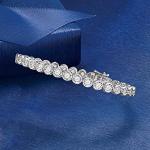 Bezel-Set Diamond Tennis Bracelet in Sterling Silver