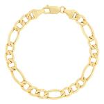 14K Yellow Gold Figaro Link Chain Bracelet