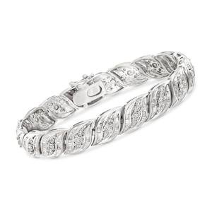 Ross-Simons 1.00 ct. t.w. Diamond Bracelet in Sterling Silver. 7 inches