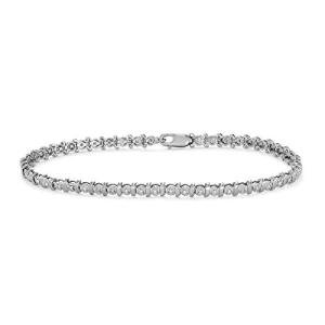 Hdiamonds 1/4 Carat Total Weight (cttw) Bracelet - Lobster Clasp, 10K White Gold Diamond Tennis Bracelet for Women
