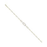 Natural Diamond Paperclip Link Bracelet in 14K Gold