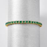 Emerald and Diamond Tennis Bracelet in Gold