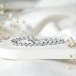 Lab Grown Diamond Chain Bracelet in White Gold