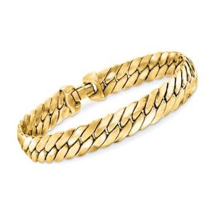 Ross-Simons Italian 14kt Yellow Gold Cuban-Link Bracelet. 8 inches