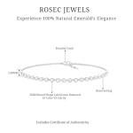 Lab Grown Diamond Chain Bracelet in White Gold