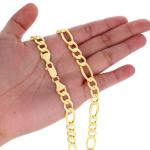 14K Yellow Gold Figaro Link Chain Bracelet