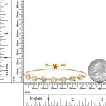 Gem Stone King 925 Sterling Silver Infinity Tennis Bracelet for Women | Gemstone Birthstone and White Lab Grown Diamond | Round 5MM and 1MM Accents| Adjustable Bolo to 9 Inch | Easy-On Easy-Off