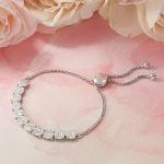 Diamond Cluster Bolo Bracelet in Sterling Silver