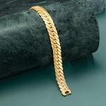 Italian 14kt Gold Cuban-Link Bracelet - 8 inches