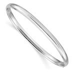 14K White Gold 4mm Hinged Bangle Bracelet