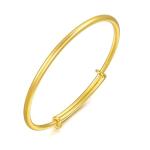 24K Gold Adjustable Polished Bangle for Everyone