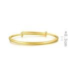 24K Gold Adjustable Polished Bangle for Everyone