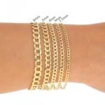 14K Yellow Gold Cuban Link Chain Bracelet 8
