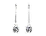5 Carat 14K Platinum IGI Certified LAB-GROWN Round Diamond Earrings Bezel Set Lever Back Premium Collection (H-I Color, VS1-VS2 Clarity)