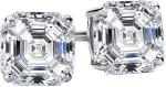 2 Carat 14K White Gold IGI Certified LAB-GROWN Asscher Cut Diamond Earrings 4 Prong Screw Back Luxury Collection (D-E Color, VS1-VS2 Clarity)