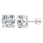 Shop QSE 2.00 Carat IGI Certified Lab Grown Round Cut Diamond Studs Earrings 14k White Gold 4 Prong Screwback Jewelry Gift Box Packaging (E-F Color, VS1-VS2 Clarity)