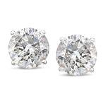 Amazon Essentials Certified White 14K Gold Diamond with Screw Back and Post Stud Earrings (0.5 cttw, J-K Color, I1-I2 Clarity) (previously Amazon Collection)