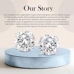 The Diamond Channel CERTIFIED 1 to 12 Carat LAB GROWN Solitaire Diamond Stud Earrings Round Cut 4 Prong Screw Back (F-G Color, VS1-VS2 Eye Clean Clarity)