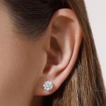 14K White Gold stud earrings With 2 Carat Lab Grown Diamond, IGI Certified LAB GROWN Diamond Earrings 4 Prong Push Back (E-F Color, VVS-VS), Stud Earrings For Women, Gift For Her