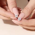 14K White Gold stud earrings With 2 Carat Lab Grown Diamond, IGI Certified LAB GROWN Diamond Earrings 4 Prong Push Back (E-F Color, VVS-VS), Stud Earrings For Women, Gift For Her