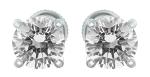 Natural Real 1 Carat TW White Gold Diamond Studs Earrings with Secure Screw Back for Women and Men