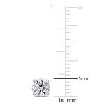 IGI Certified Lab Grown Diamond Earrings - 1 to 5 CTTW Diamond Solitaire Stud Earrings for Women, Yellow Gold, White Gold or Platinum - D Color - VVS2 Clarity (Earring - Platinum - 1CTTW)