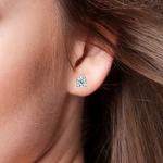 Natural Real 1 Carat TW White Gold Diamond Studs Earrings with Secure Screw Back for Women and Men