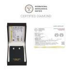 Gilded 2 Carat Total Weight IGI Certified Lab-Grown Diamond 14KT Yellow Gold Stud Earrings for Women| Hypoallergenic Fine Gold Jewelry | 4-Prong Basket, Screw Back Nut | VSI1 Clarity, E-F Color, Round Cut