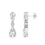 10K White Gold Lab Grown Diamond Drop Earrings