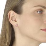 Carbon Atelier IGI Certified 2 Carat Pink Lab Grown Diamond Stud Earrings for Women I 14k White Gold Earrings for Her (VS1-VS2, 2.00 cttw) 4-Prong Princess Cut Diamond I Push Back Studs