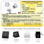 MAX + STONE IGI Certified 2 Carat Lab Grown Diamond Stud Earrings in 14k Real White Gold with 4-Prong Setting | Solitaire Real Diamond Earrings for Women
