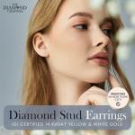 Lab Grown Princess-Cut Diamond Stud Earrings