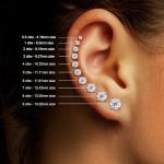 14K White Gold Lab Grown Diamond Stud Earrings