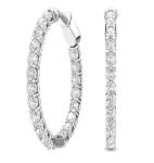 Elegant 3 Carat Lab Grown Diamond Hoop Earrings