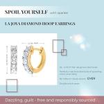 1 Carat Lab Grown Diamond Hoop Earrings in 14k Gold