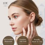 Lab-Grown Diamond Stud Earrings in 14K Gold