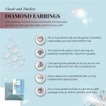 1 Carat Lab Grown Diamond Hoop Earrings in 14k Gold