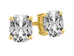 Lab-Grown Diamond Cushion Cut Gold Earrings