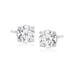 Lab-Grown Diamond Stud Earrings in White Gold