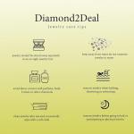 Diamond2Deal 14k White Gold Round Cut Lab Grown Diamond Stud Earrings (2ct, D-E Color, VS Clarity)